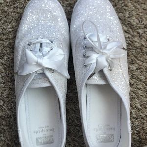 Never worn Kate Spade ked shoes. Sparkly with satin shoe laces.